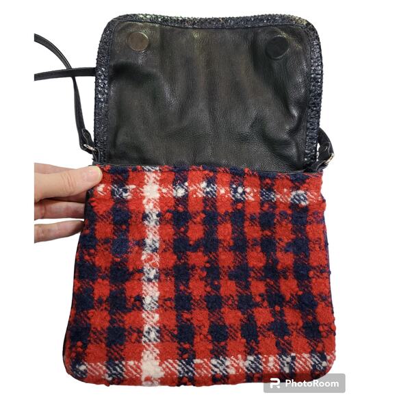 Claramonte Accessories-Anthropologie| Leather & Fabric Suzy Crossbody Bag - Picture 3 of 11